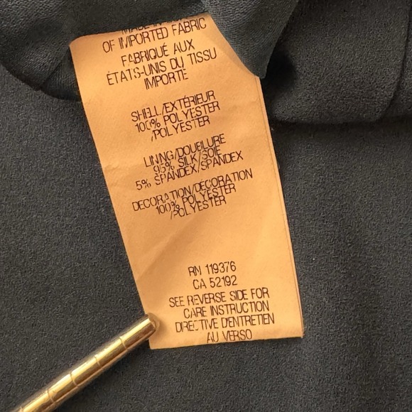 Helmut Lang Blue Shift‎ Dress Size 4 Women's Silk Blend Sexy Old Money - Picture 9 of 12